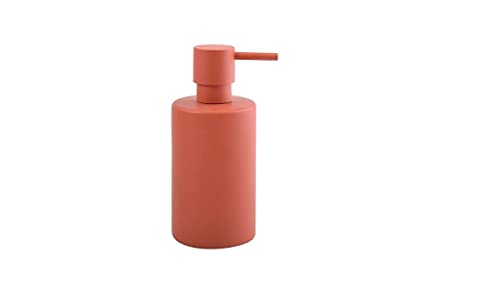 Spirella Seifenspender Tube | mit Edelstahlpumpe | Flüssigseifen-Spender | Porzellan | 300ml | Langliebig und Robust | matt Rot, Red, Standard von Spirella