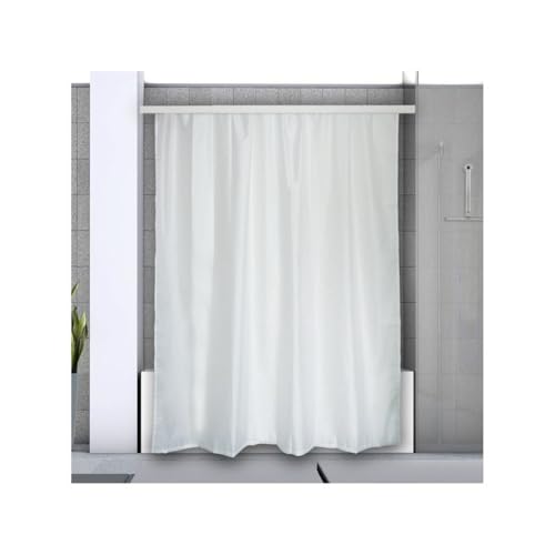 Spirella Teleskopstange Surprise | Duschvorhangstange Duschvorhangschiene ohne Bohren | Spannstange, durch Drehen verstellbar, sicherer Halt | als Duschstange, Kleiderstange | 75-125 cm Weiß, White von Spirella