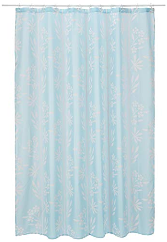 Spirella Textilvorhang Fresh Light Blue, 180 x 200 1210411, Weiß, Estandar von Spirella