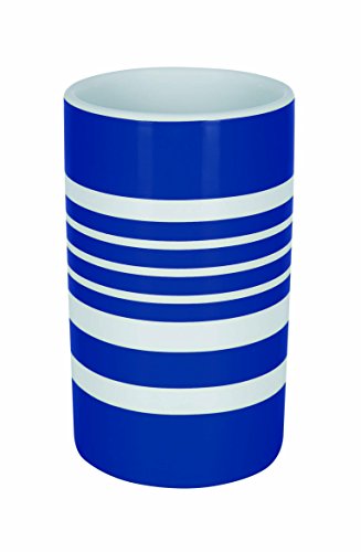 Spirella Tube Streifen Tumbler, Blau von Spirella