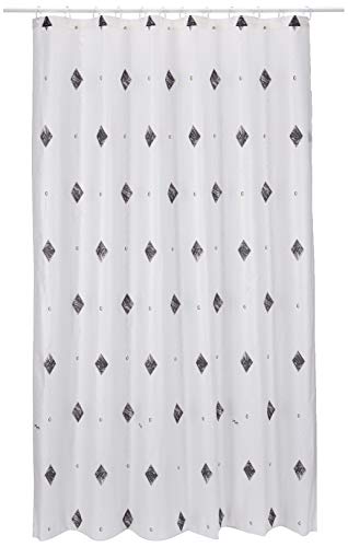 Spirella Vorhang Textil Vence Black 180X200 1238892, Weiß, Estandar von Spirella