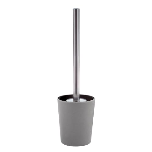 Spirella WC Bürste Klobürste Toilettenbürste „Takeo“ mit hygienischem Behälter Bambus Grau, Grey, Unique von Spirella
