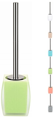 Spirella WC Bürste Klobürste Toilettenbürste hochwertig „Freddo“ mit hygienischem Behälter Grün von Spirella