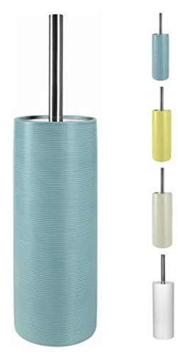 Spirella WC Bürste Toilettenbürste Klobürste Tube Ribbed Steingut 11 x 41,5 cm - Blau von Spirella