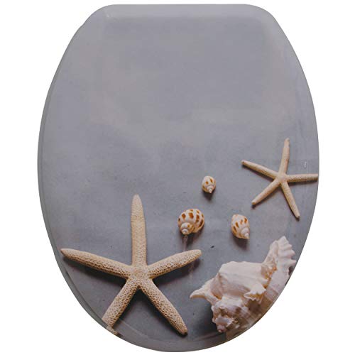 Spirella WC Deckel MDF Seestern mit High Gloss Finish und Schnellbefstigung Scharniere aus Edelstahl Spirella WC Deckel MDF Seestern mit High Gloss Finish und Schnellbefstigung Scharniere aus Edelstahl von Spirella