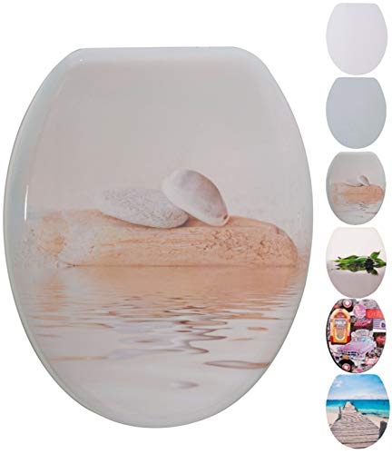 Spirella WC Deckel MDF mit Absenkautomatik Stones mit High Gloss Finish und Schnellbefestigung Scharniere aus Edelstahl Spirella WC Deckel MDF mit Absenkautomatik Stones mit High Gloss Finish und Schnellbefestigung Scharniere aus Edelstahl von Spirella