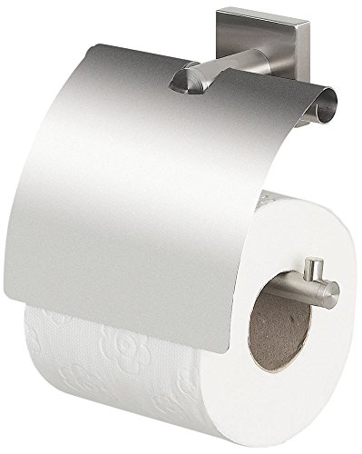 Spirella WC Rollenhalter Nyo Edelstahl Toilettenpapierhalter Klopapierhalter zum kleben oder Bohren von Spirella