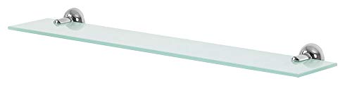 Spirella Wand-Glasablage Campagne Badezimmerablage Ablage Wandablage für das Badezimmer aus Glas und Edelstahl 40cm - zum kleben und bohren von Spirella