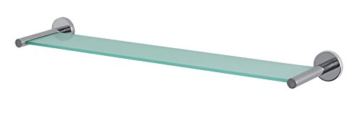 Spirella Wand-Glasablage "NYO" Badezimmerablage Ablage Wandablage für das Badezimmer aus Glas und Edelstahl 60cm - zum kleben und bohren von Spirella