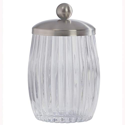 Spirella Wattepadspender, Kleiner Wattestäbchen Spender aus Kunststoff, runde Wattepads Aufbewahrung mit Deckel, durchsichtig Glas Spirella Wattepadspender, Kleiner Wattestäbchen Spender aus Kunststoff, runde Wattepads Aufbewahrung mit Deckel, durchsichtig Glas von Spirella