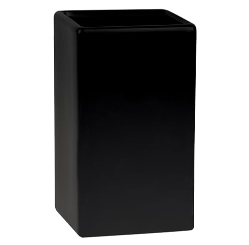 Spirella Zahnputzbecher Zahnbürstenhalter Keramik Quadro 6,5x10,5 cm Schwarz Matt, Kunststoff, Black, Único Spirella Zahnputzbecher Zahnbürstenhalter Keramik Quadro 6,5x10,5 cm Schwarz Matt, Kunststoff, Black, Único von Spirella