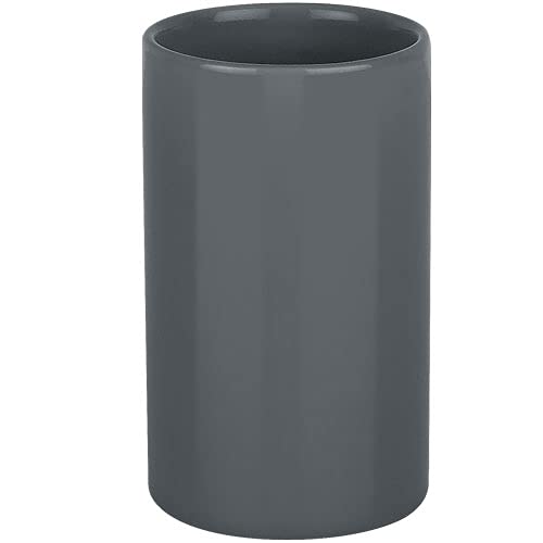 Spirella Zahnputzbecher Zahnbürstenhalter Keramik Tube 7x11,5 cm Grau von Spirella
