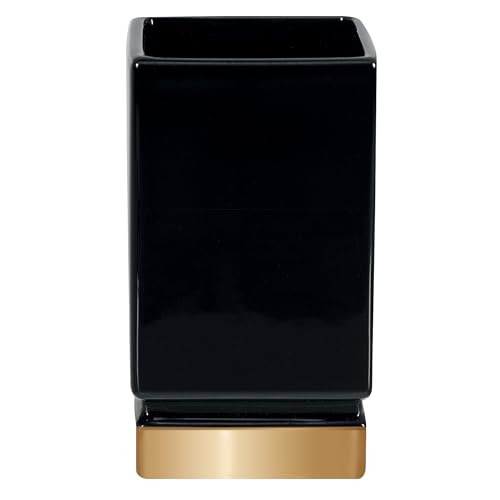Spirella Zahnputzbecher Zahnbürstenhalter Porzellan Roma 7x12 cm Schwarz/Gold, Keramik, Noir/Doré/Argenté Spirella Zahnputzbecher Zahnbürstenhalter Porzellan Roma 7x12 cm Schwarz/Gold, Keramik, Noir/Doré/Argenté von Spirella