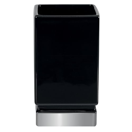 Spirella Zahnputzbecher Zahnbürstenhalter Porzellan Roma 7x12 cm Schwarz/Silber, Noir/Argenté Spirella Zahnputzbecher Zahnbürstenhalter Porzellan Roma 7x12 cm Schwarz/Silber, Noir/Argenté von Spirella