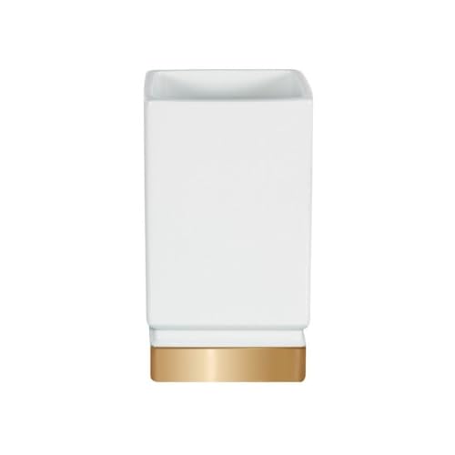 Spirella Zahnputzbecher Zahnbürstenhalter Porzellan Roma 7x12 cm Weiß/Gold Spirella Zahnputzbecher Zahnbürstenhalter Porzellan Roma 7x12 cm Weiß/Gold von Spirella