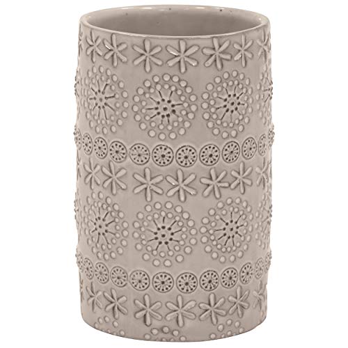 Spirella Zahnputzbecher Zahnbürstenhalter Relief Keramik 7 x 11,5 cm Beige, Gobelet Pour brosse à dents Spirella Zahnputzbecher Zahnbürstenhalter Relief Keramik 7 x 11,5 cm Beige, Gobelet Pour brosse à dents von Spirella