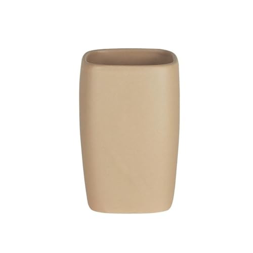 Spirella Zahnputzbecher Zahnbürstenhalter Retro 7x11 cm Beige matt von Spirella
