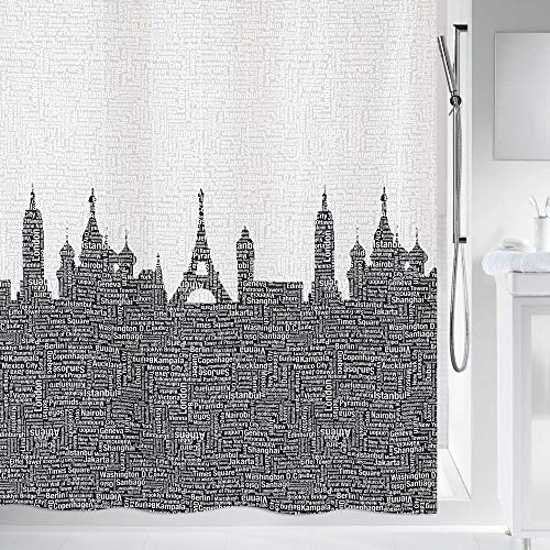 Spirella textiler Duschvorhang „Urban“ in schwarz von Spirella