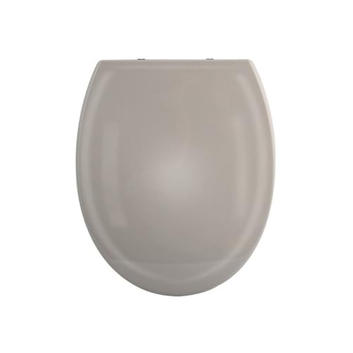 Spirella Toilettendeckel oval Klodeckel mit Quick-Release-Funktion und Softclose Absenkautomatik. Antibakterielle Klobrille aus Thermoplast und rostfreiem Edelstahl abnehmbar - Taupe von Spirella