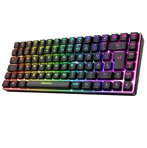 SPIRIT OF GAMER | Kabellos Bluetooth Gaming Tastatur | Keyboard TKL RGB QWERTZ 65% | Semi-Mechanische Tasten mit Hintergrundbeleuchtung Davon 25 Anti-Ghosting | Kompatibel mit PC Smartphone & Tablet SPIRIT OF GAMER | Kabellos Bluetooth Gaming Tastatur | Keyboard TKL RGB QWERTZ 65% | Semi-Mechanische Tasten mit Hintergrundbeleuchtung Davon 25 Anti-Ghosting | Kompatibel mit PC Smartphone & Tablet von SPIRIT OF GAMER