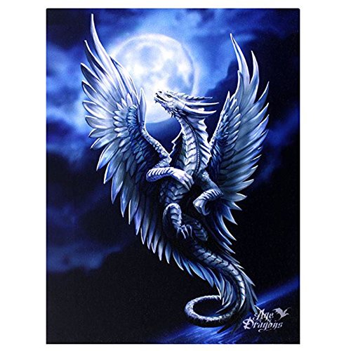 Anne Stokes Leinwandbild, Motiv "Silver Dragon" Age of Dragons von Spirit of Equinox