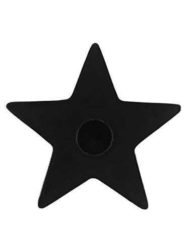 Stern-Pentagramm-Design, schwarzer Mini-Zauberkerzenhalter von Grindstore