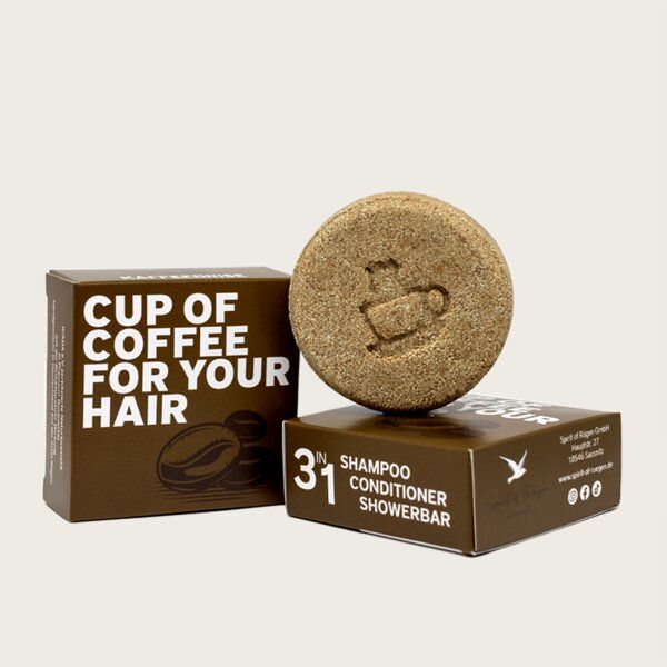 Spirit of Rügen KAFFEEBRISE 3-in-1 festes Bio Shampoo-Conditioner-Showerbar von Spirit of Rügen