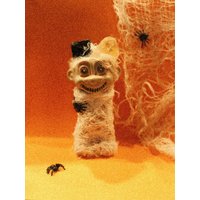 Mama Halloween Kristall Troll, Obsidian + Citrin Troll Puppe, Spiritrolls, Puppe von Spiritrolls