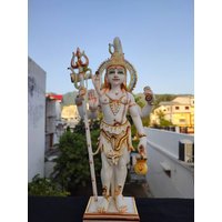 Lord Shiva Statue | 14, 5 Zoll Groß Stehender Bhoelnath Shiv Shankar Mahadeva Sambhu Figur Segen von Spiritualityarts