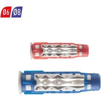 Dose mit 300 leichten Spit Nylon Universaldübel 6x35 und 8x50 COLORTECH von Spit