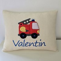 Traktor Feuerwehr Und Weitere Motive & Name -30 X 40 cm, Personalisierte Kissen, Geschenk Zur Geburt, Kissen Mit Namen, Namenskissen Traktor Feuerwehr Und Weitere Motive & Name -30 X 40 cm, Personalisierte Kissen, Geschenk Zur Geburt, Kissen Mit Namen, Namenskissen von SpitzbubenKids