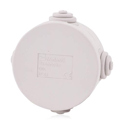 Abzweigdosen Kabelabzweigkasten Installationsgehäuse mit Stufennippeln | IP44 | 65x35mm | Verteilerkasten, Abzweigdose, Aufputz Wasserdicht Aussen Abzweigdose Box Verteilerdose Steckdose von Spitzenspannung Elektrotechnik