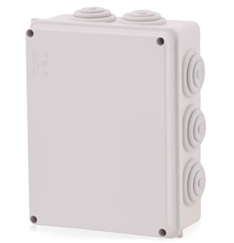 Abzweigdosen Kabelabzweigkasten Installationsgehäuse mit Stufennippeln | IP65 | 190x145x70mm | Verteilerkasten, Abzweigdose, Aufputz Wasserdicht Aussen Abzweigdose Box Verteilerdose Steckdose von Spitzenspannung Elektrotechnik
