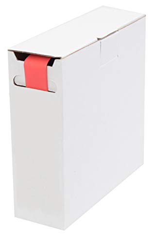 Intratec Schrumpfschlauch 25,4 mm (geschrumpft ca. 12,7 mm), Rot – 5 m Meterware in Spenderbox, Schrumpfrate 2:1 – UL 224, -55 °C bis +125 °C, zur Kabelisolierung & Kennzeichnung von Spitzenspannung Elektrotechnik