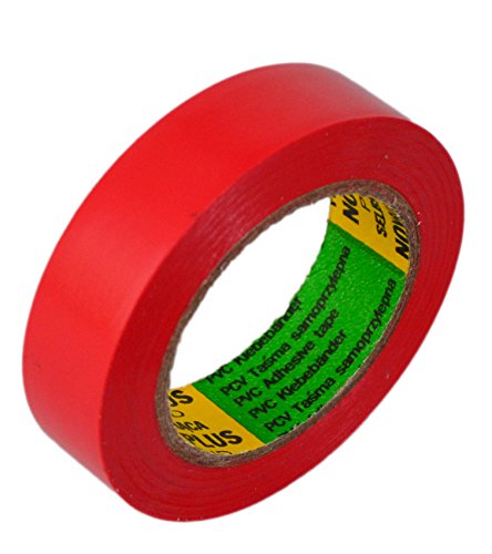 Isolierband Reparaturband in Rot, Länge 10 m, Breite 15mm, 10 Rollen, universell für den Elektrobereich, erfüllt VDE, ÖVE & SEV von Spitzenspannung Elektrotechnik