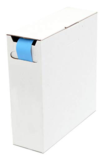 Schrumpfschlauch Isolierschlauch 2:1 (D=19,0mm/d=9,5mm) Länge 5 m Blau in praktischer Spender Box von Spitzenspannung Elektrotechnik