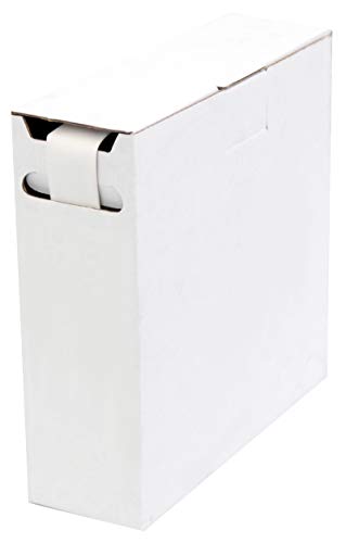 Schrumpfschlauch Isolierschlauch High-Quality 2:1 (D=6,4mm/d=3,2mm) Länge 12 m Weiß in praktischer Spender Box von Spitzenspannung Elektrotechnik