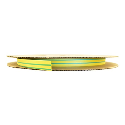 Schrumpfschlauch Isolierschlauch High-Quality 2:1 (D=1,6mm/d=0,8mm) in Gelb Grün, Länge 150 m auf praktischer Spule von Spitzenspannung Elektrotechnik