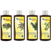 Spitzner - Saunaaufguss 4er Set Zirbenzapfen Fichtennadel Latschenkiefer Nordische Birke 4x 190ml von Spitzner