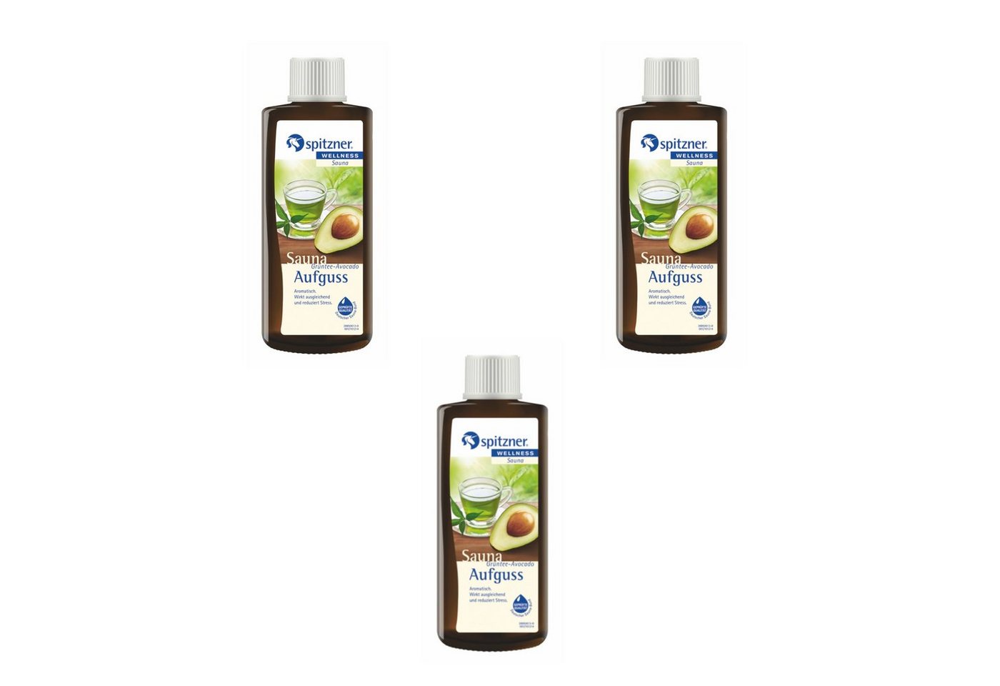 Spitzner Aufgusskonzentrat Spitzner Saunaaufguss Grüntee Avocado 3x 190 ml 3er Vorteilspack von Spitzner