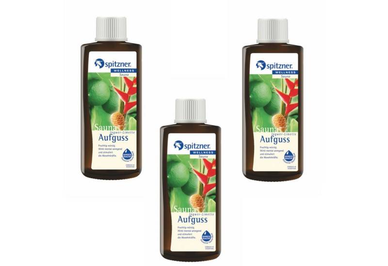 Spitzner Aufgusskonzentrat Spitzner Saunaaufguss Ingwer Limette 190 ml 3er Vorteilspack von Spitzner