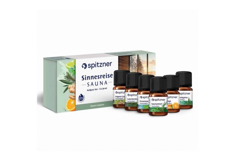 Spitzner Aufgusskonzentrat Spitzner Saunaaufguss-Set Sinnesreise 6x 30ml Aufguss-Set mit von Spitzner