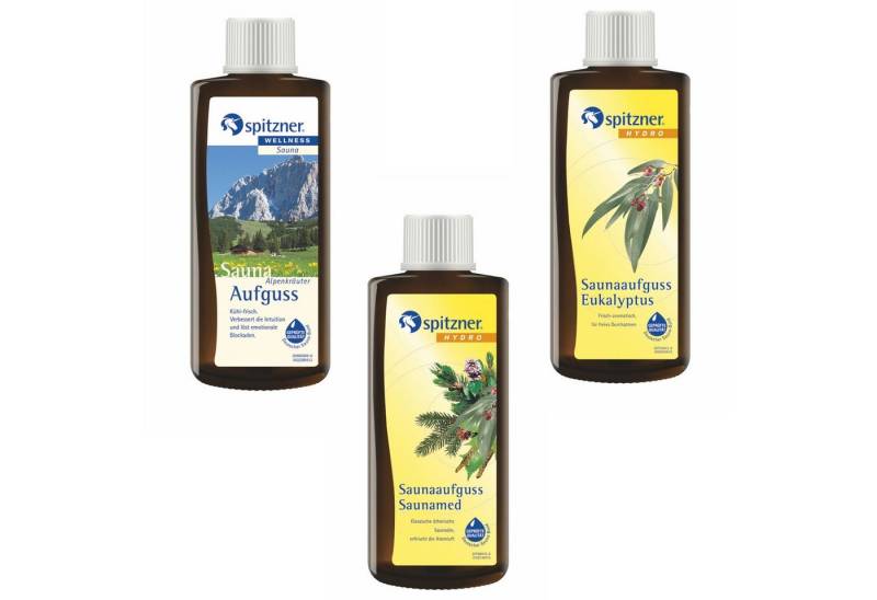 Spitzner Aufgusskonzentrat Spitzner Saunaaufguss Vorteilspack 3er Alpenkräuter Saunamed von Spitzner