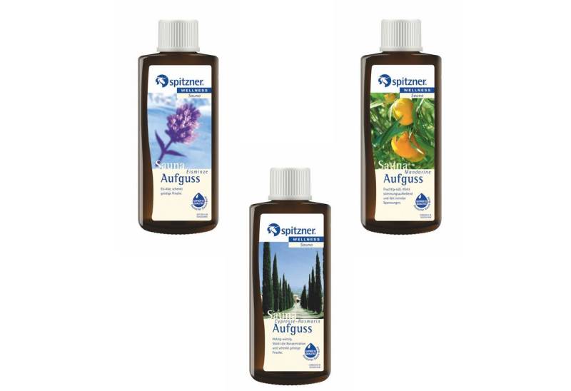 Spitzner Aufgusskonzentrat Spitzner Vorteilspack 3er Eisminze Cypresse Mandarine Saunaaufguss je von Spitzner