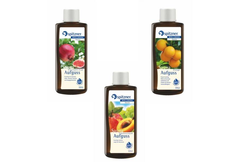 Spitzner Aufgusskonzentrat Spitzner Vorteilspack 3er Früchtetraum Granatapfel Orange Saunaduft von Spitzner