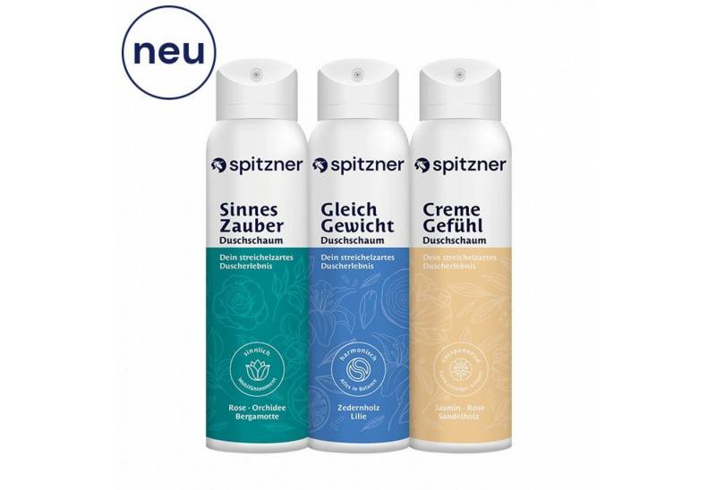 Spitzner Sauna-Aufgussset Spitzner Duschschaum Set "Du & Ich" 3x 150 ml Wellness-Dusche sanft von Spitzner