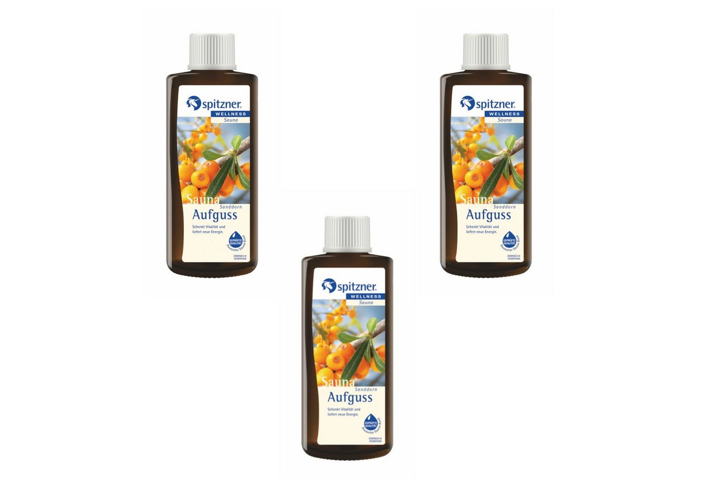 Spitzner Sauna-Aufgussset Spitzner Saunaaufguss Sanddorn 3x 190 ml 3er Vorteilspack Konzentrat von Spitzner