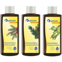 Spitzner Saunaaufguss 3er Set Fichtennadel Latschenkiefer Nordische Birke 3x 190ml Spitzner Saunaaufguss 3er Set Fichtennadel Latschenkiefer Nordische Birke 3x 190ml von Spitzner