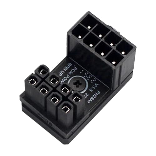 Spizummp U Turn GPU Angle Connector, 8P GPU U Turn Angle Connector, Wear-Resistant GPU Adapter, Metal GPU Connector for Daily Life, Game, Work von Spizummp