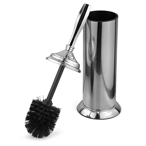 Splash Home KOLVA Edelstahl WC-Halter, Schüssel Schrubber mit langlebigen Reinigungsborsten, versteckte Bürste mit Spritzschutzscheibe Design, Chrom Splash Home KOLVA Edelstahl WC-Halter, Schüssel Schrubber mit langlebigen Reinigungsborsten, versteckte Bürste mit Spritzschutzscheibe Design, Chrom von Splash Home